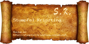 Stumpfel Krisztina névjegykártya